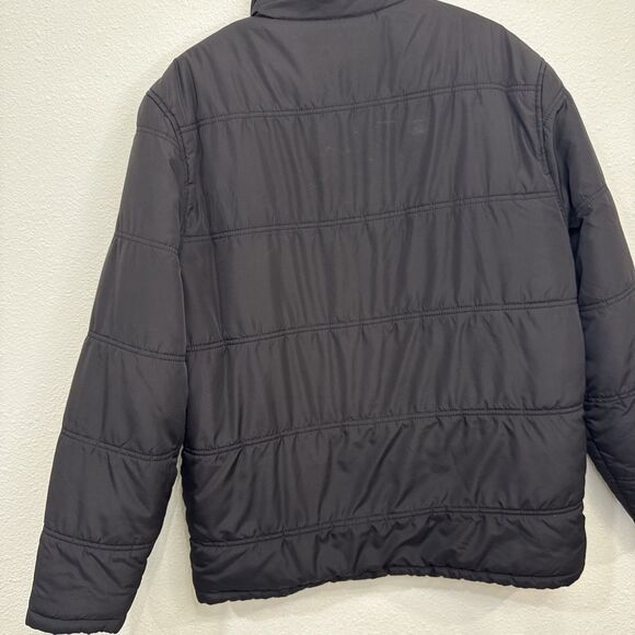 Weatherproof Vintage Men’s Sherpa Fleece Lined Puffer Jacket BLACK Full Zip L - Picture 2 of 8